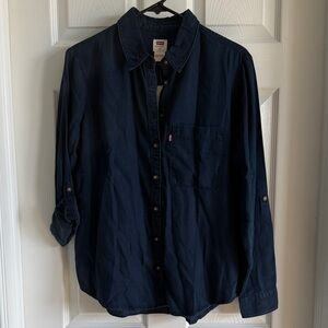 Levi's Navy Long Sleeve Shirt